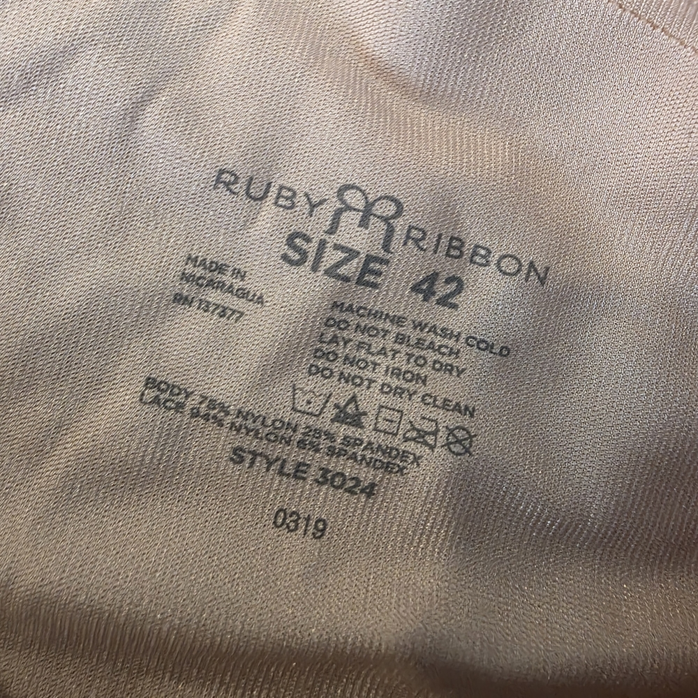 Ruby Ribbon Adjustable Strap Cami - Cream - Picture 3 of 4
